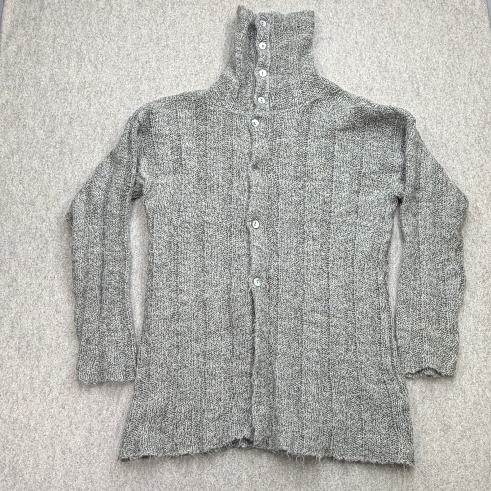 Vtg Joan Vass Sweater Women L Gray Minimalist Coastal Lagenlook Whimsigoth USA